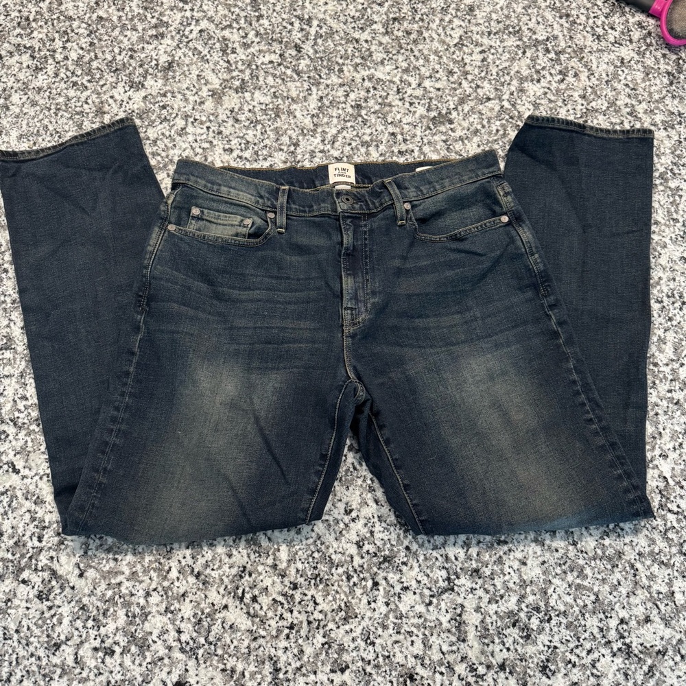 NWOT - Huckberry Flint and Tinder All-American Stretch Denim Straight in Overdye - Picture 8 of 9